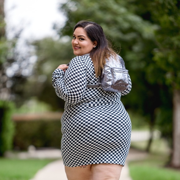 checkered dress fashion nova